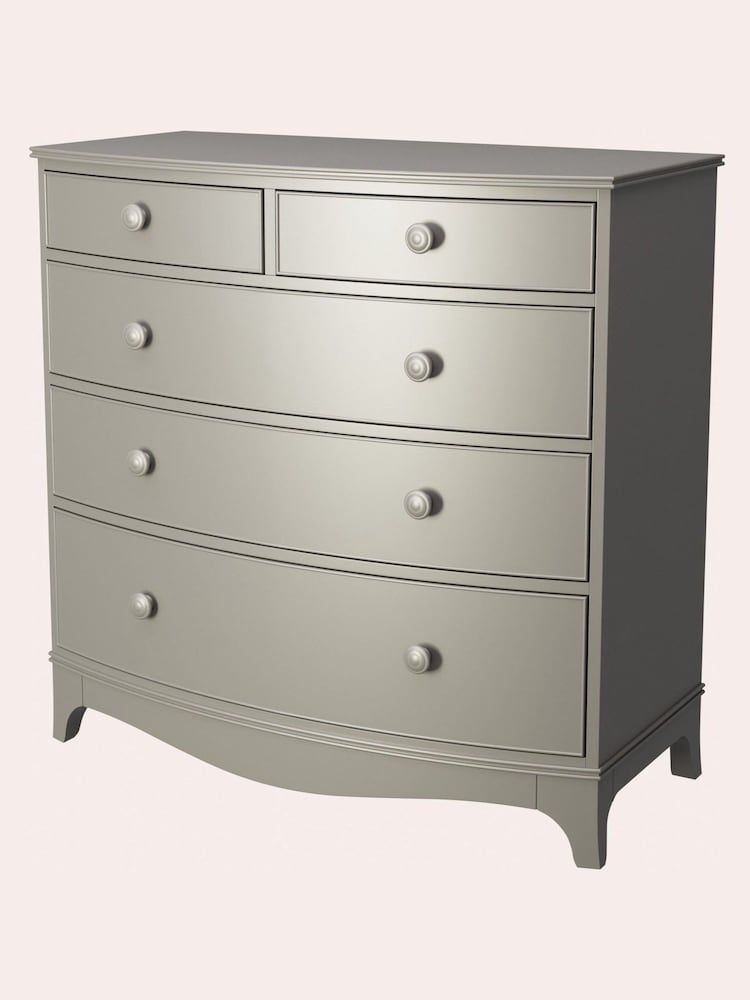 Laura Ashley Pale French Grey Broughton 2+3 Drawer Chest - Image 8 of 8