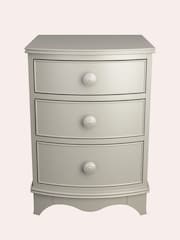 Laura Ashley Pale French Grey Broughton 3 Drawer Bedside Chest - Image 2 of 5