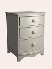 Laura Ashley Pale French Grey Broughton 3 Drawer Bedside Chest - Image 3 of 5