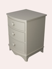 Laura Ashley Pale French Grey Broughton 3 Drawer Bedside Chest - Image 4 of 5