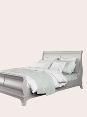 Laura Ashley Pale French Grey Broughton Sleigh Bed - Image 4 of 4