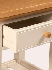 Laura Ashley Cream Oakham One Drawer Side Table - Image 3 of 5