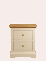 Laura Ashley Cream Oakham 2 Drawer Bedside Chest - Image 2 of 5