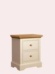 Laura Ashley Cream Oakham 2 Drawer Bedside Chest - Image 3 of 5