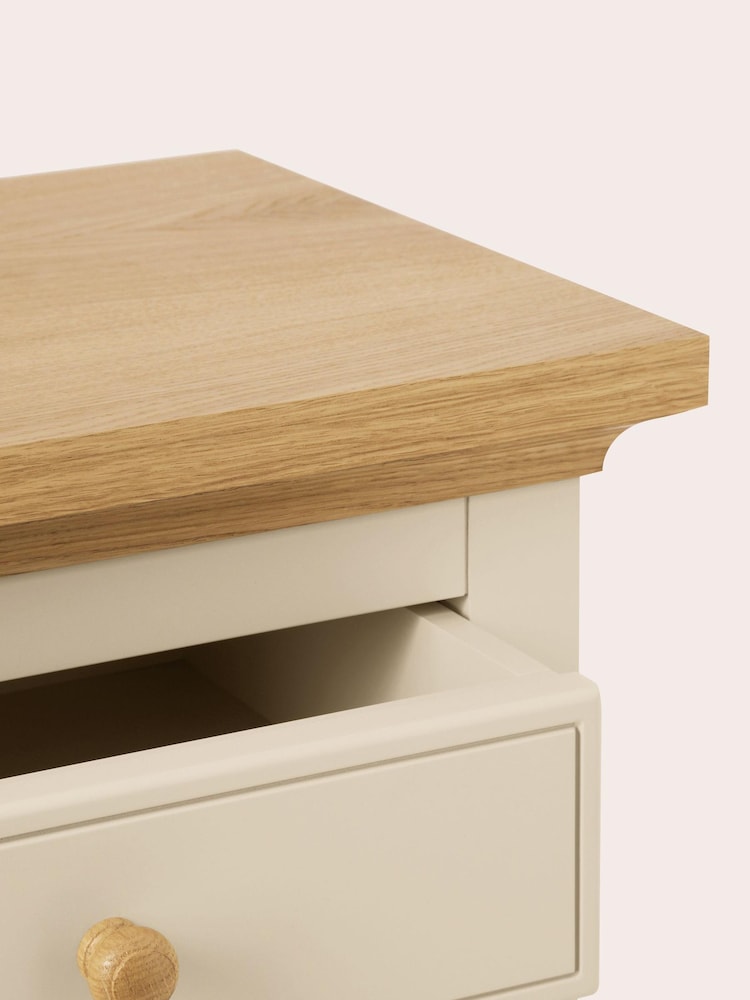 Laura Ashley Cream Oakham 2 Drawer Bedside Chest - Image 5 of 5