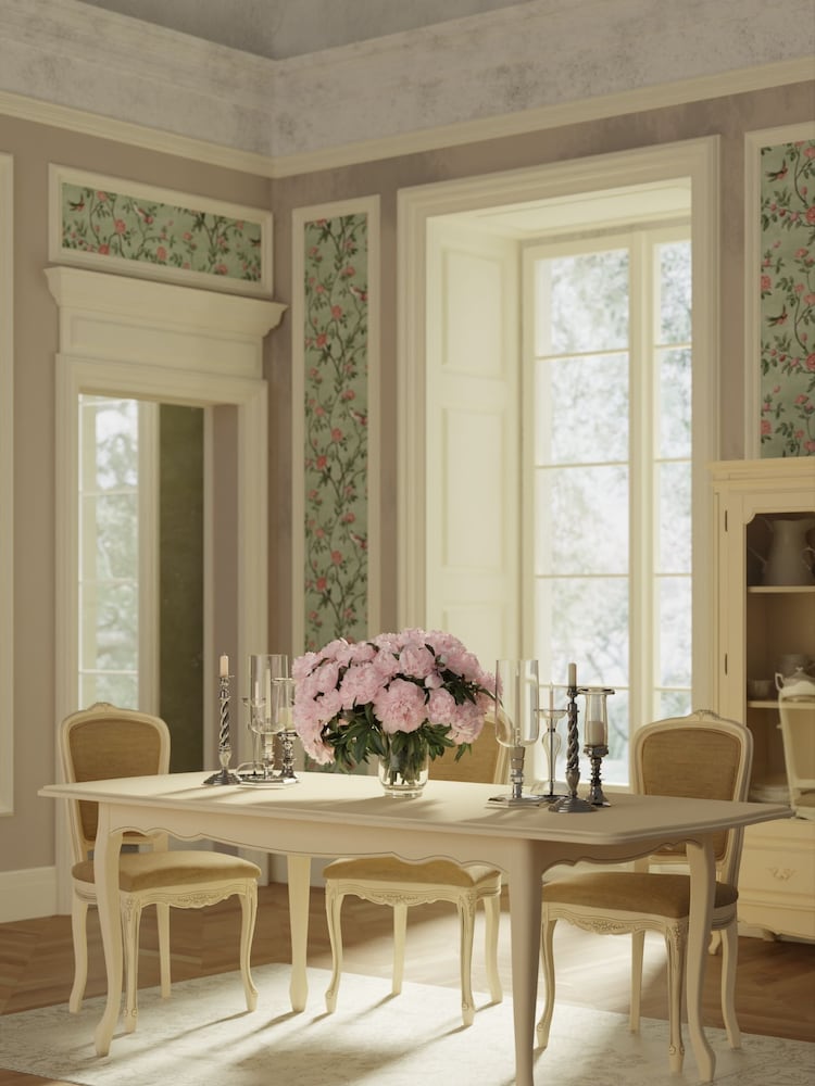 Laura Ashley Ivory Provencale 6-8 Seater Extending Dining Table - Image 1 of 5