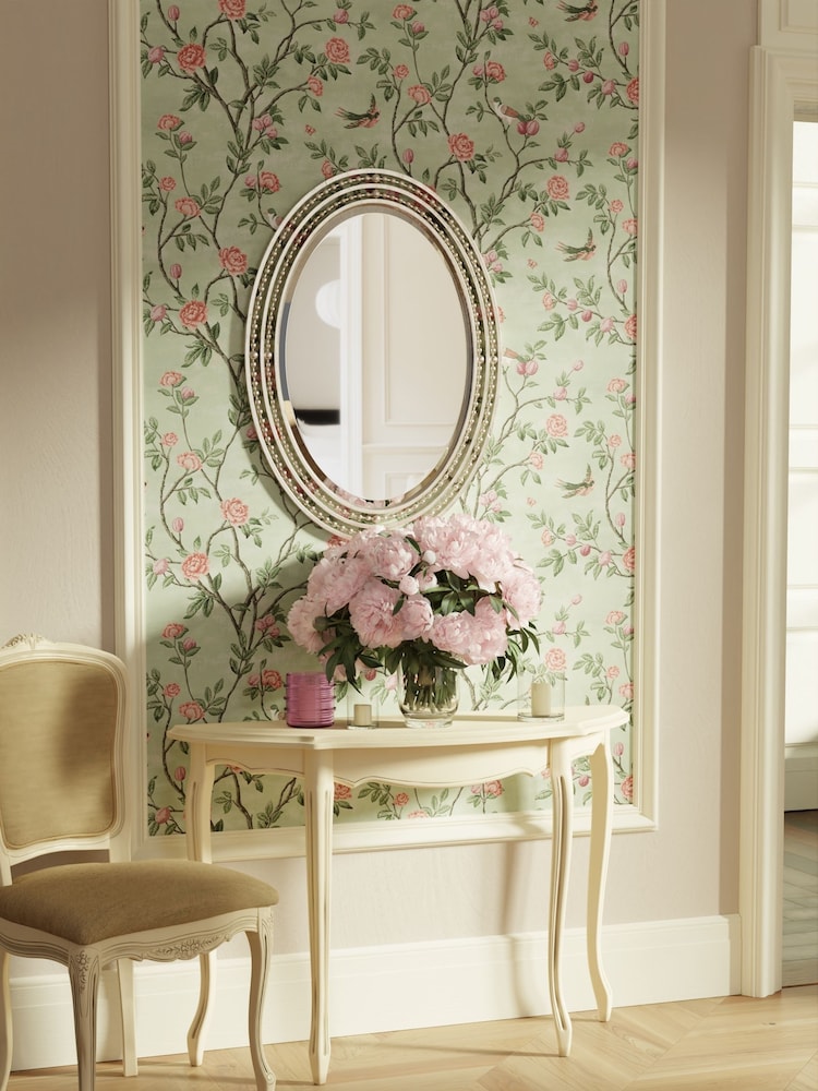Laura Ashley Ivory Provencale Half Moon Console Table - Image 1 of 4