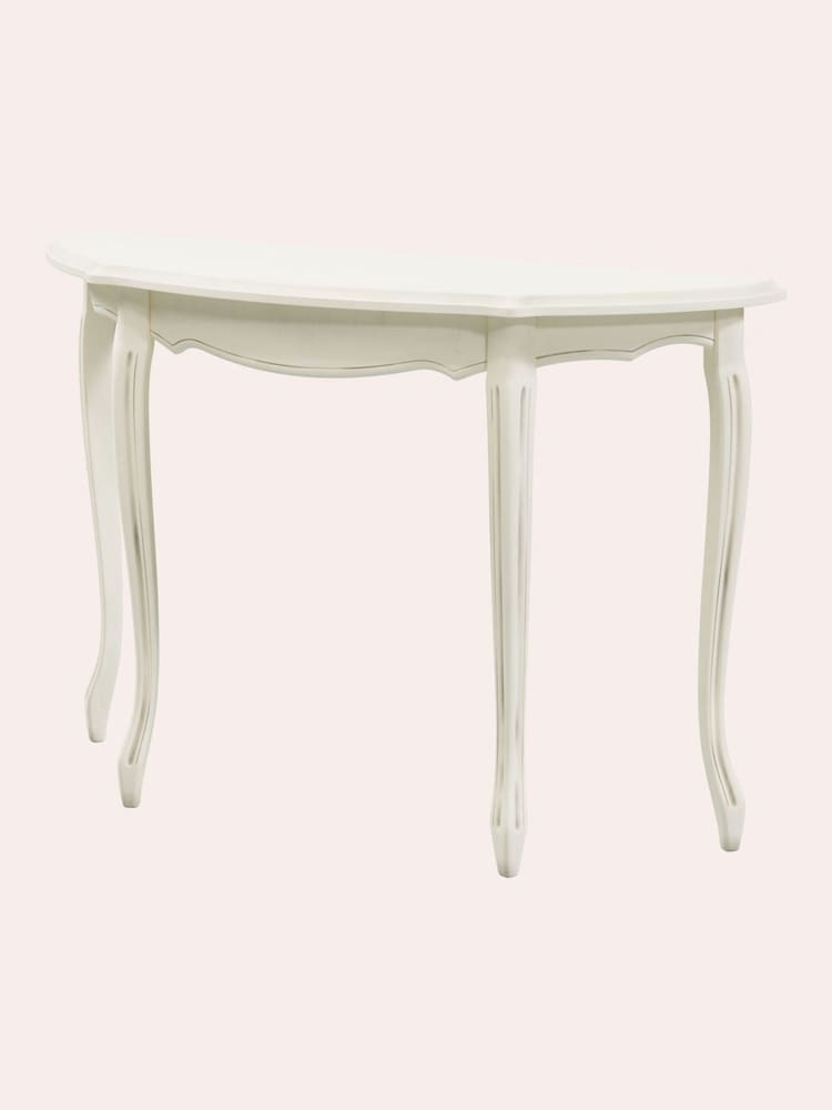 Laura Ashley Ivory Provencale Half Moon Console Table - Image 4 of 4
