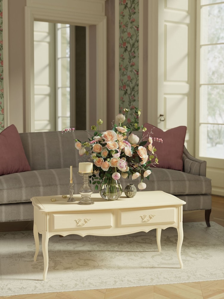Laura Ashley Ivory Provencale 2 Drawer Coffee Table - Image 1 of 4