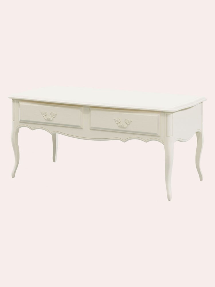 Laura Ashley Ivory Provencale 2 Drawer Coffee Table - Image 4 of 4
