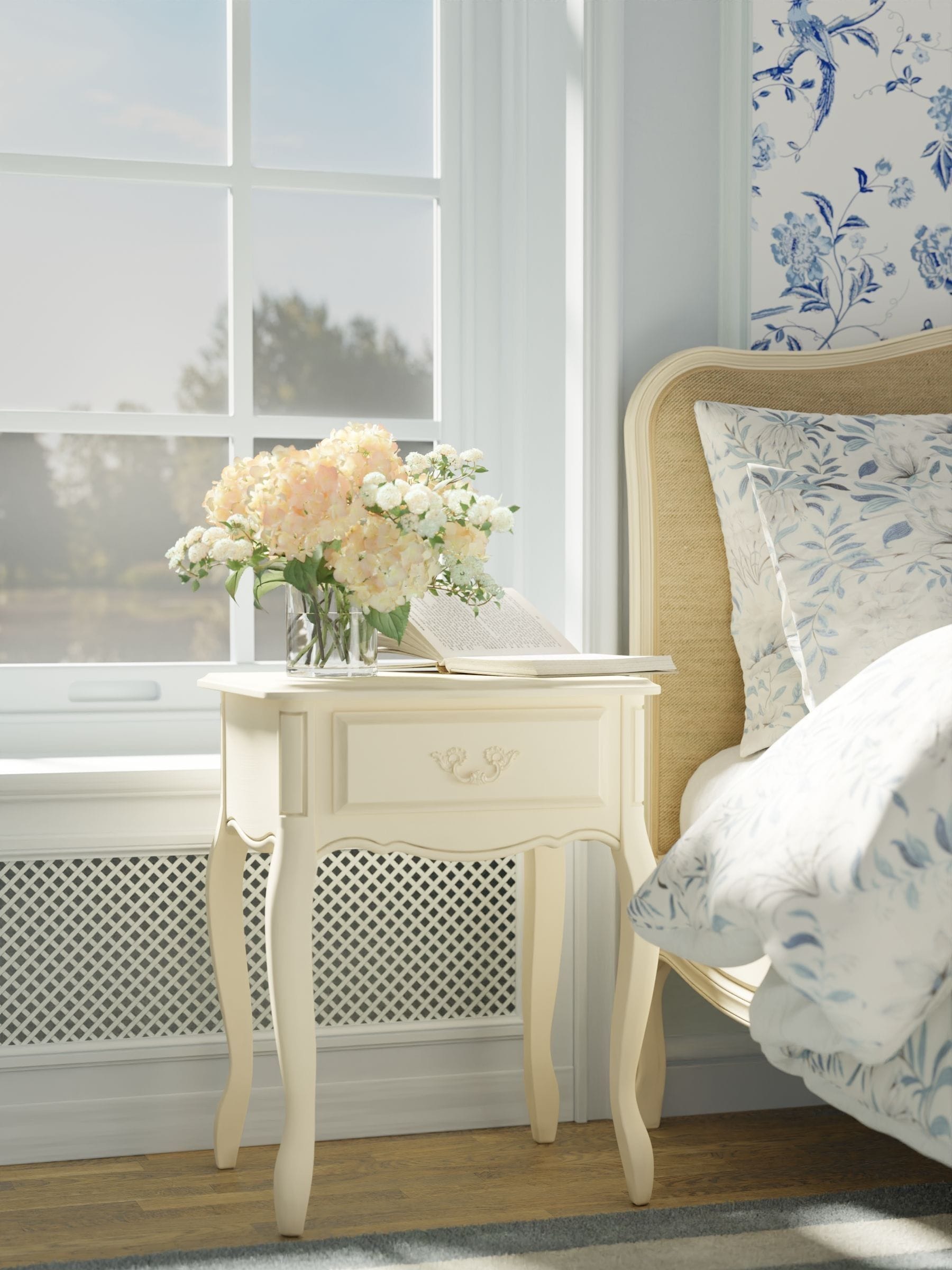 Buy Laura Ashley Ivory Provencale 1 Drawer Side Table from the