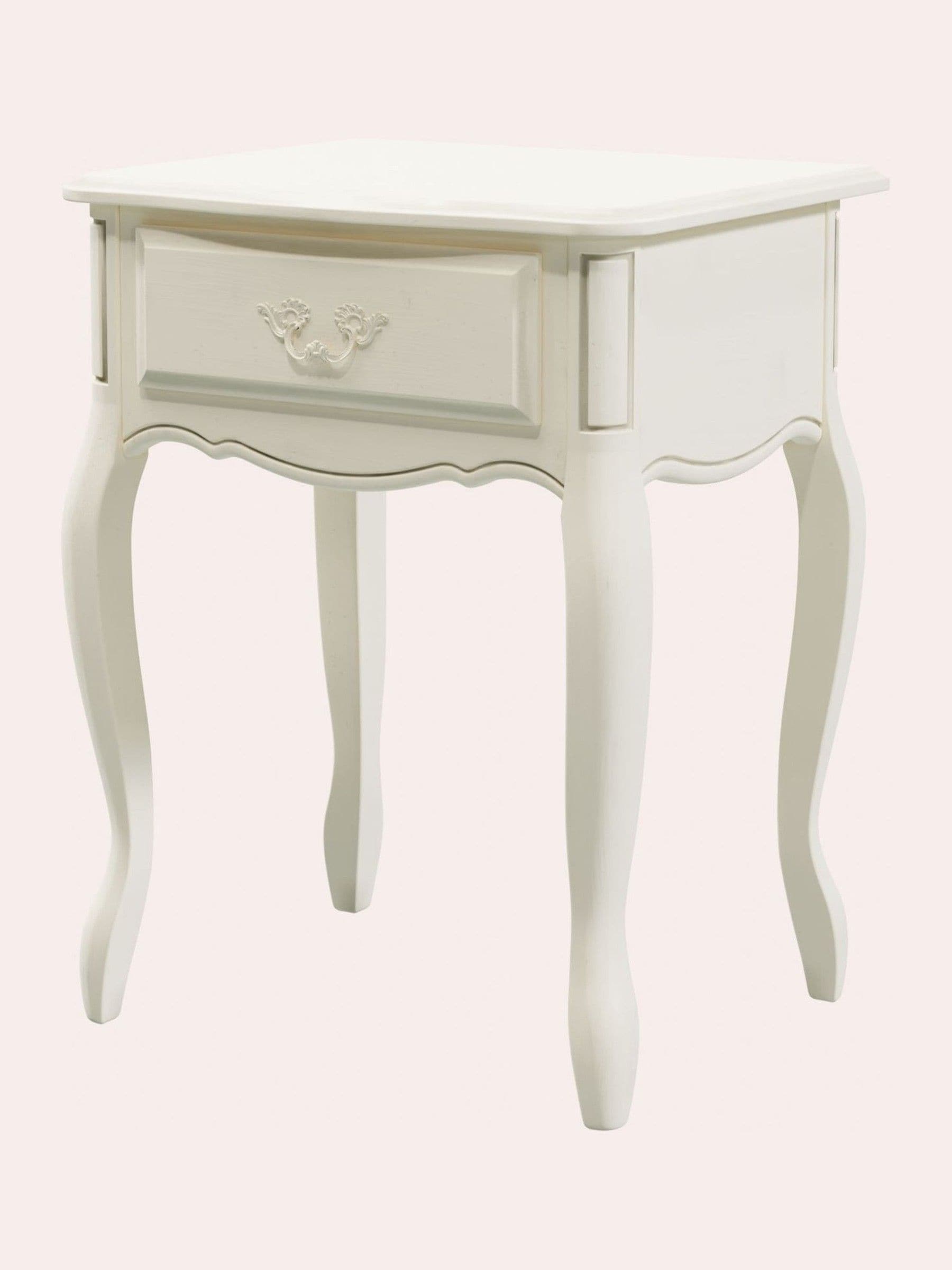 Buy Laura Ashley Ivory Provencale 1 Drawer Side Table from the