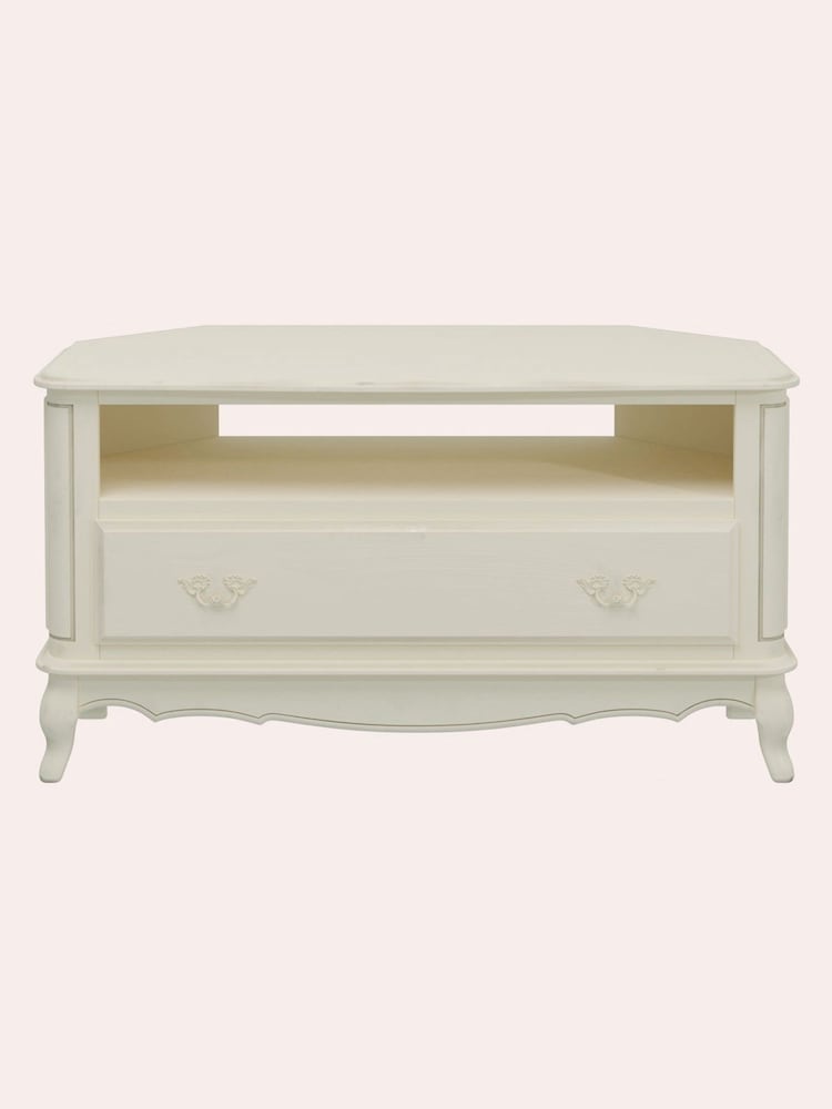 Laura Ashley Ivory Provencale 1 Drawer Corner TV Stand - Image 2 of 4