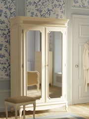 Laura Ashley Ivory Provencale Double Mirrored Wardrobe - Image 1 of 5