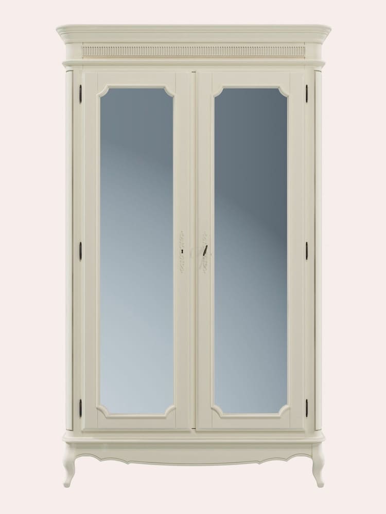 Laura Ashley Ivory Provencale Double Mirrored Wardrobe - Image 2 of 5