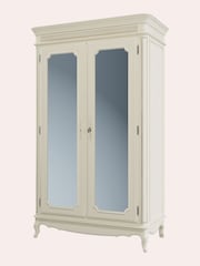 Laura Ashley Ivory Provencale Double Mirrored Wardrobe - Image 4 of 5
