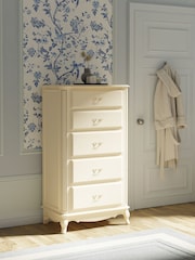 Laura Ashley Ivory Provencale 5 Drawer Tall Chest - Image 1 of 4