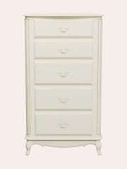 Laura Ashley Ivory Provencale 5 Drawer Tall Chest - Image 2 of 4