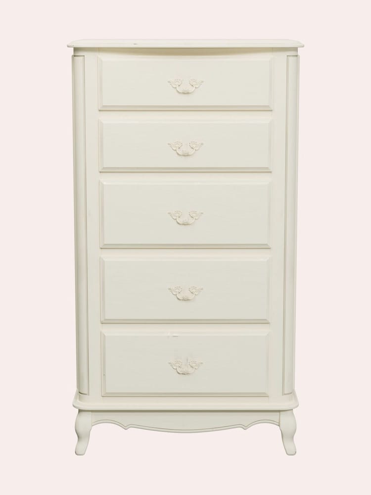 Laura Ashley Ivory Provencale 5 Drawer Tall Chest - Image 2 of 4