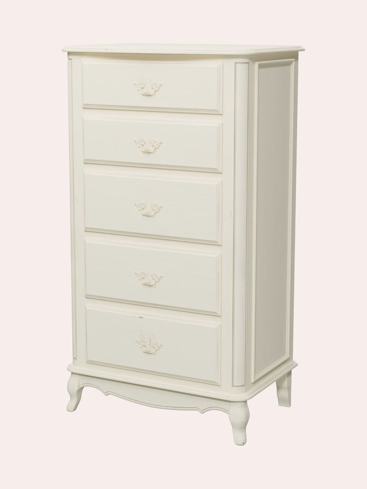 Laura Ashley Ivory Provencale 5 Drawer Tall Chest - Image 4 of 4
