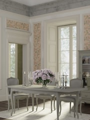 Laura Ashley Dove Grey Provencale 6-8 Seater Extending Dining Table - Image 1 of 5