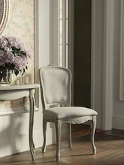 Laura Ashley Set of 2 Dove Grey Provencale Dining Chairs - Image 1 of 3