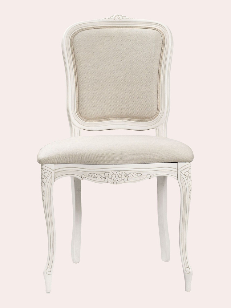 Laura Ashley Set of 2 Dove Grey Provencale Dining Chairs - Image 2 of 3