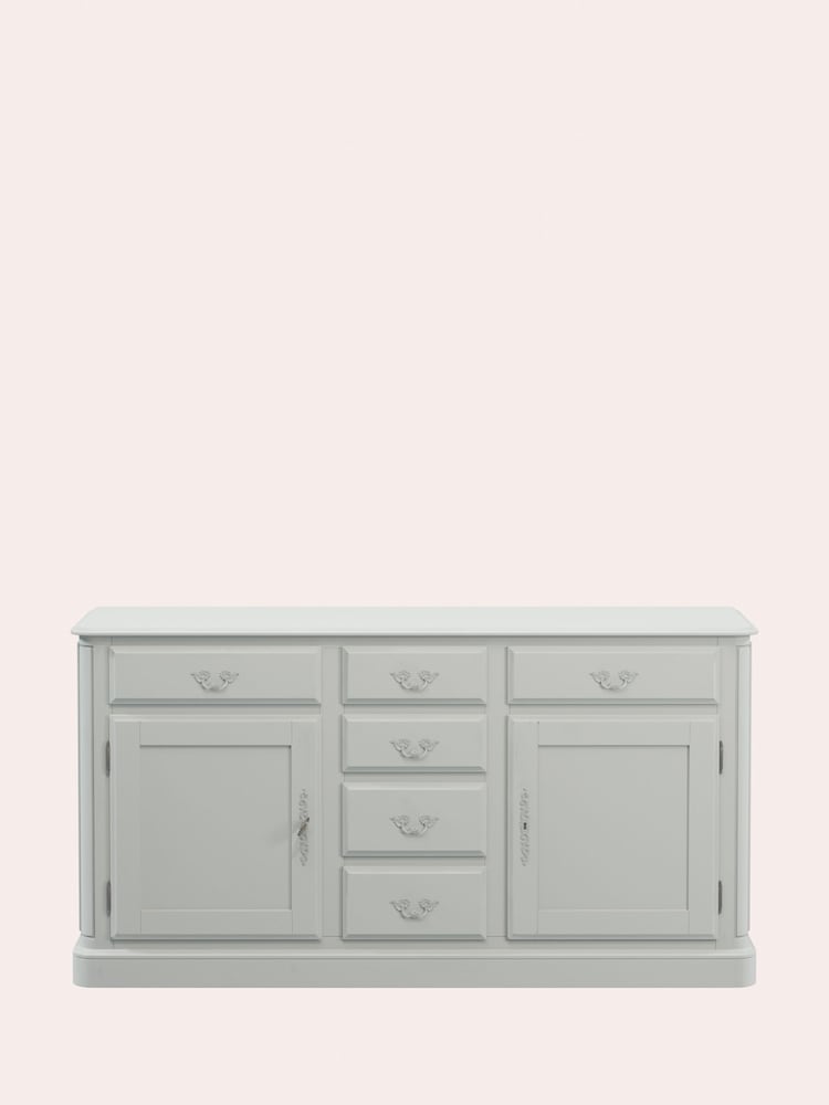 Laura Ashley Dove Grey Provencale 2 Door 6 Drawer Sideboard - Image 2 of 4