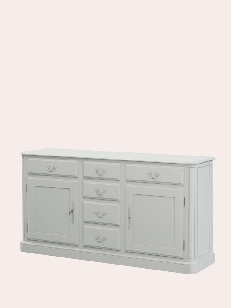 Laura Ashley Dove Grey Provencale 2 Door 6 Drawer Sideboard - Image 4 of 4