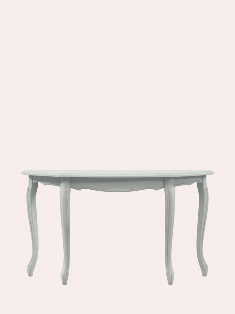 Laura Ashley Dove Grey Provencale Half Moon Console Table - Image 2 of 4