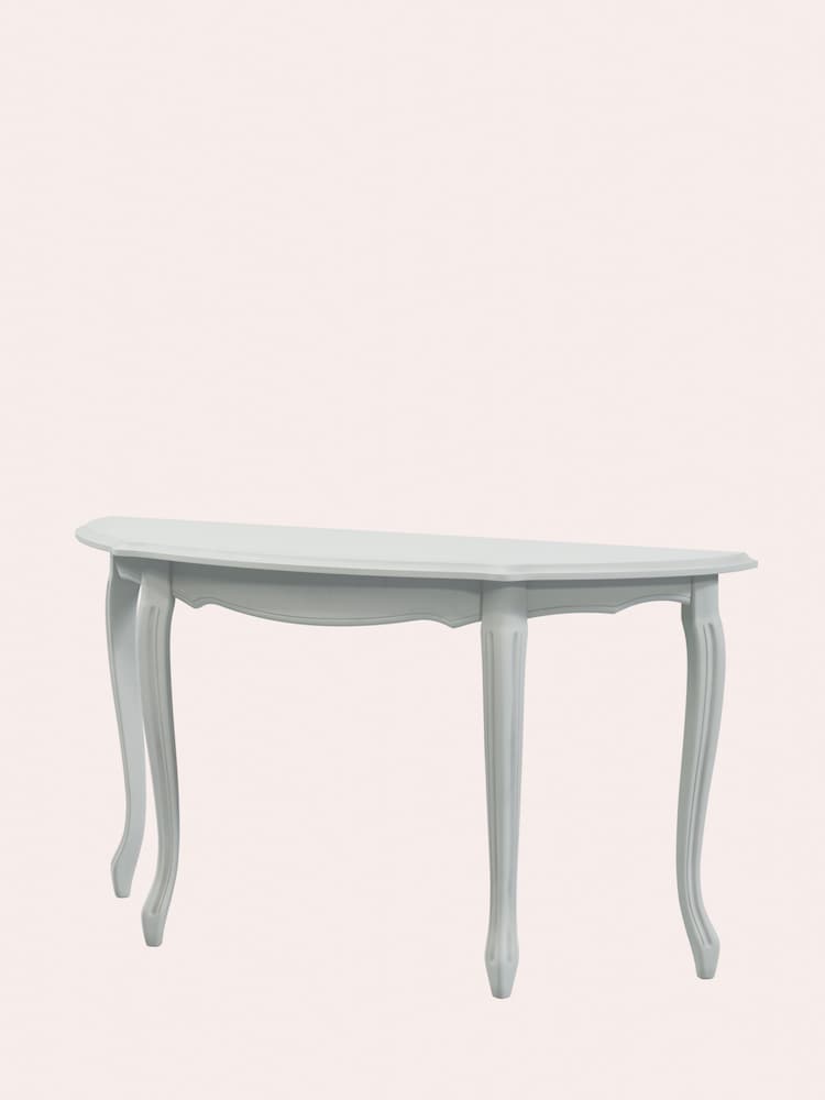 Laura Ashley Dove Grey Provencale Half Moon Console Table - Image 4 of 4