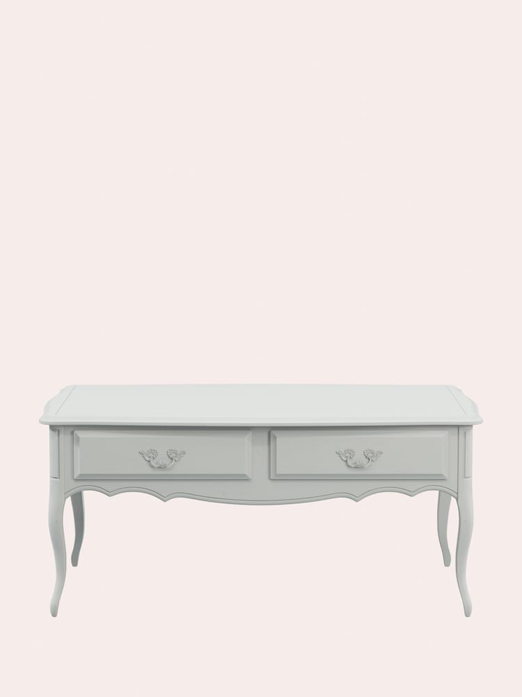 Laura Ashley Dove Grey Provencale 2 Drawer Coffee Table - Image 2 of 4 Laura Ashley Dove Grey Provencale 2 Drawer Coffee Table - Image 2 of 4