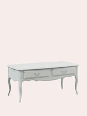 Laura Ashley Dove Grey Provencale 2 Drawer Coffee Table - Image 3 of 4