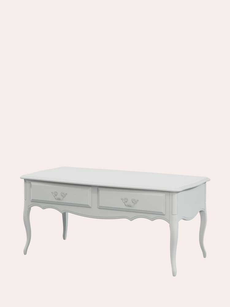Laura Ashley Dove Grey Provencale 2 Drawer Coffee Table - Image 4 of 4 Laura Ashley Dove Grey Provencale 2 Drawer Coffee Table - Image 4 of 4
