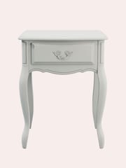 Laura Ashley Dove Grey Provencale 1 Drawer Side Table - Image 2 of 4