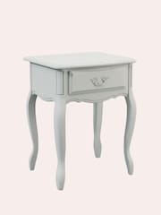 Laura Ashley Dove Grey Provencale 1 Drawer Side Table - Image 3 of 4
