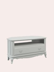 Laura Ashley Dove Grey Provencale 1 Drawer Corner TV Stand - Image 3 of 4