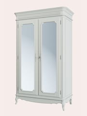 Laura Ashley Dove Grey Provencale Double Mirrored Wardrobe - Image 4 of 5