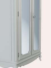 Laura Ashley Dove Grey Provencale Double Mirrored Wardrobe - Image 5 of 5