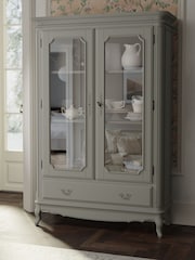 Laura Ashley Dove Grey Provencale 2 Door 1 Drawer Display Unit - Image 1 of 5