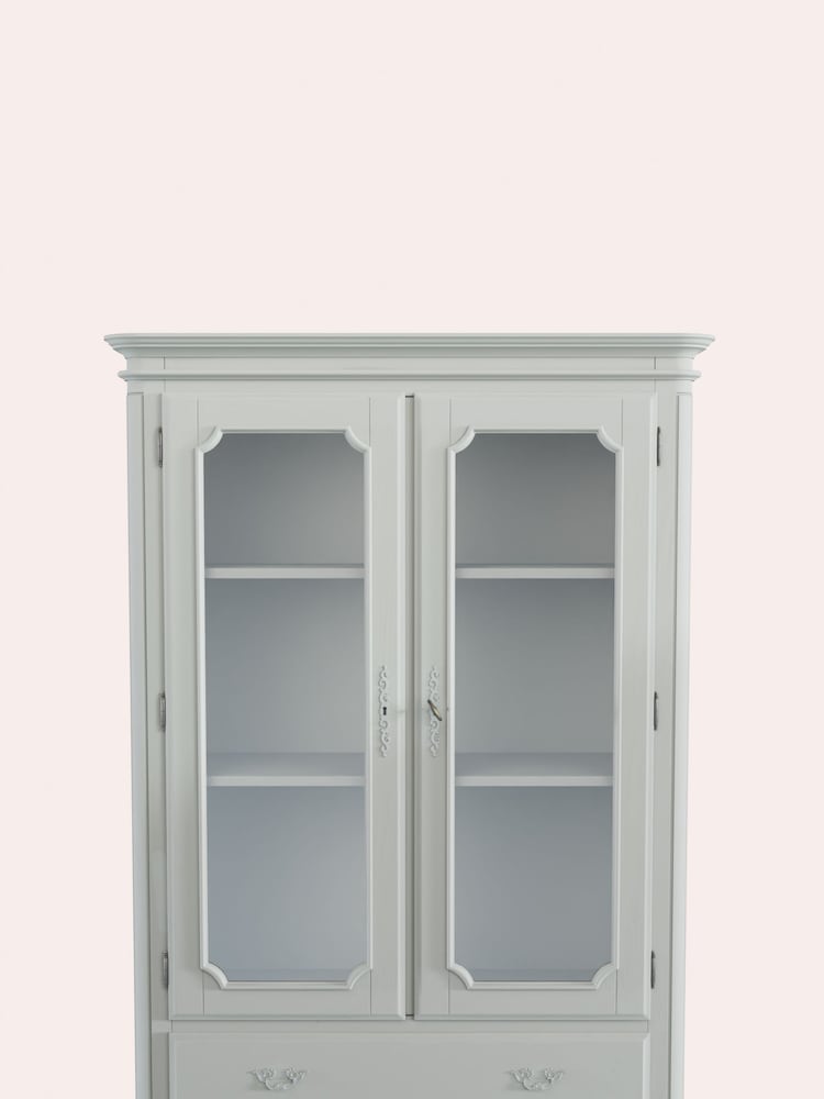 Laura Ashley Dove Grey Provencale 2 Door 1 Drawer Display Unit - Image 2 of 5