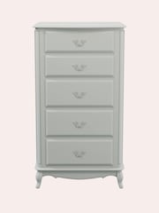 Laura Ashley Dove Grey Provencale 5 Drawer Tall Chest - Image 2 of 4