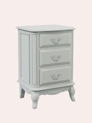 Laura Ashley Dove Grey Provencale 3 Drawer Bedside Chest - Image 3 of 4