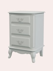 Laura Ashley Dove Grey Provencale 3 Drawer Bedside Chest - Image 4 of 4