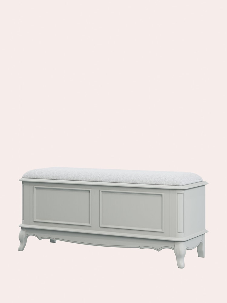 Laura Ashley Dove Grey Provencale Blanket Box - Image 4 of 4