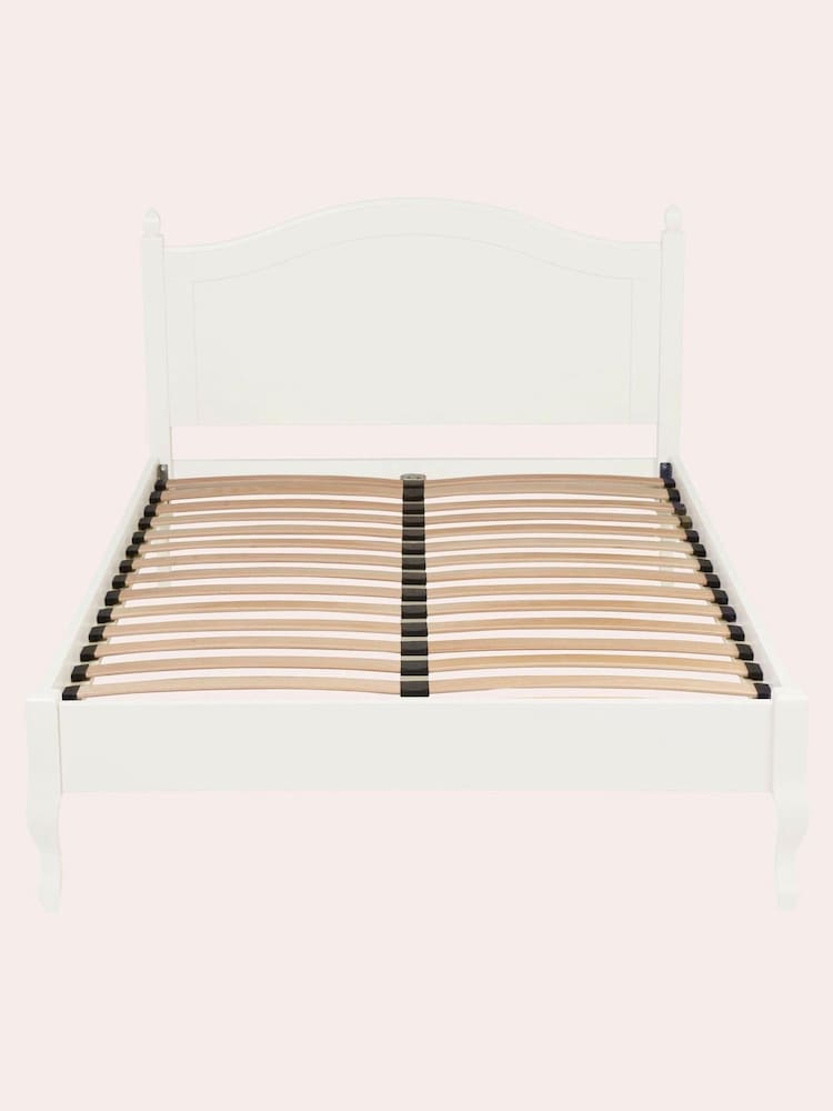 Laura Ashley Cotton White Rosalind Bed Frame - Image 1 of 3