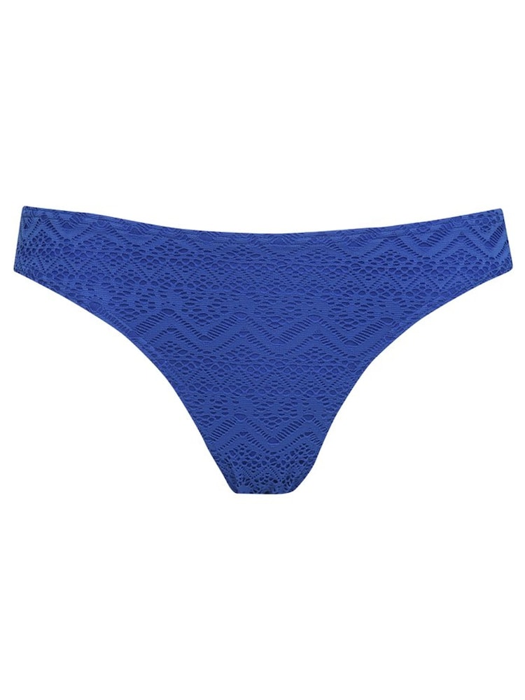 M&Co Bikinihose für Damen im Häkeldesign, Blau - Bild 1 von 2