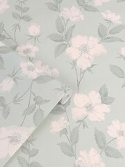Laura Ashley Sage Green Fleurir 10M Wallpaper - Image 3 of 4