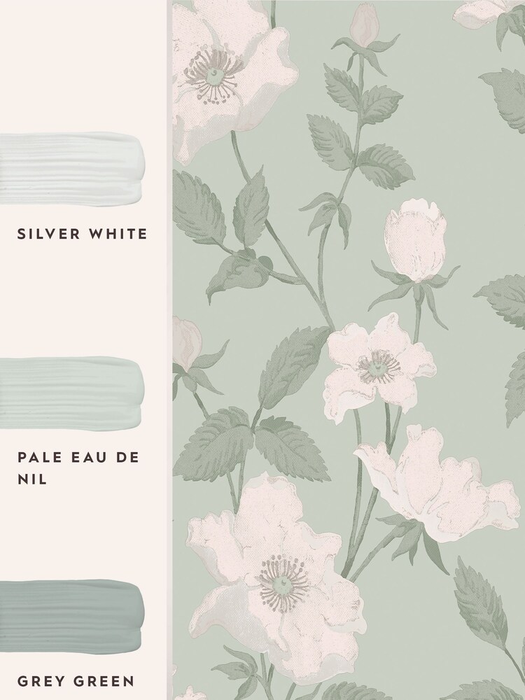 Laura Ashley Sage Green Fleurir 10M Wallpaper - Image 4 of 4