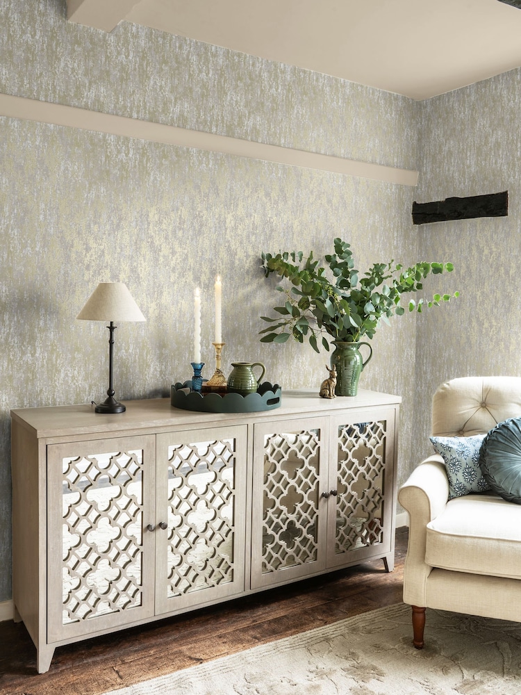 Laura Ashley Champagne Gold Whinfell 10M Wallpaper - Image 2 of 4